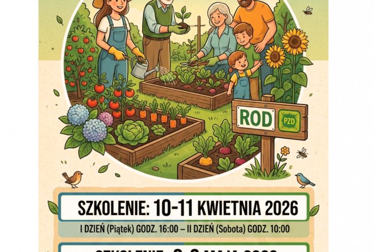 Informacja o terminach szkoleń dla nowych działkowców